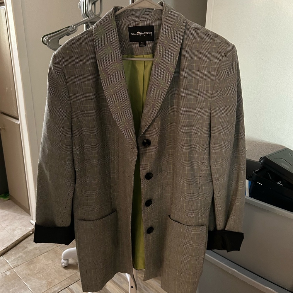 Sag Harbor Gray Plaid Blazer